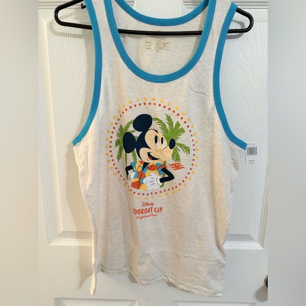 Disney Lookout Cay Tank Top - Cream Adult medium NWT